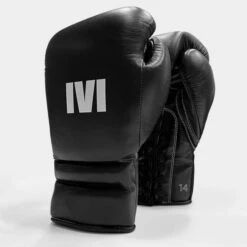 1V1 ARK-1 Training Boxing Gloves - Lace -Venu Boxing Shop 1v101 black 1