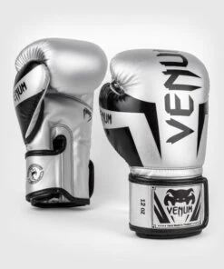 Venum Elite Boxing Gloves -Venu Boxing Shop 3cb42ad44427c77af52e2c99e7f66b0a420a3c14 bg elite silver black 1