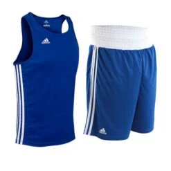 Adidas Base Punch Shorts & Vest Set -Venu Boxing Shop adibp blue