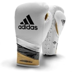 Adidas AdiSpeed Boxing Gloves - Lace 15 Adidas AdiSpeed Boxing Gloves - Lace -Venu Boxing Shop adispeed whitegoldsilver
