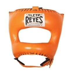 Cleto Reyes Pointed Nylon Bar Headguard -Venu Boxing Shop cleto reyes pointed orange headguard geezers boxing 2