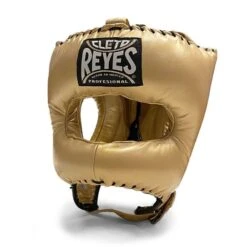 Cleto Reyes Pointed Nylon Bar Headguard -Venu Boxing Shop cleto reyes pointed headguard gold