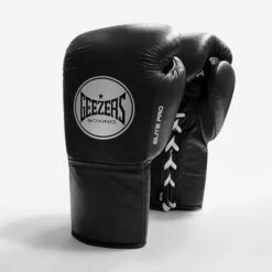 Geezers Elite Pro Training/Sparring Gloves 2.0 - Lace -Venu Boxing Shop elite pro lace black