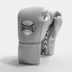 Geezers Elite Pro Training/Sparring Gloves 2.0 - Lace -Venu Boxing Shop elite pro lace light grey