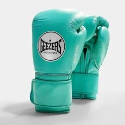Geezers Elite Pro Training/Sparring Gloves 2.0 - Velcro -Venu Boxing Shop elite pro velcro mint green