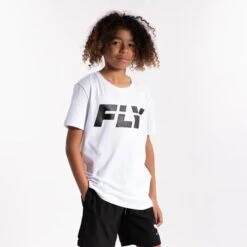 Fly Kids Big Logo Tee -Venu Boxing Shop fly2519 white 1