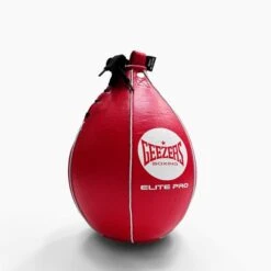Geezers Elite Pro Leather Speedball -Venu Boxing Shop g3043 red