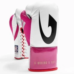 G-Boxing X 1V1 Professional Fight Gloves -Venu Boxing Shop gb120 whitepinka 2