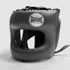 Geezers Elite Pro Bar Faced Headguard -Venu Boxing Shop geezers elite pro barfaced headguard dark grey