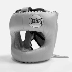 Geezers Elite Pro Bar Faced Headguard -Venu Boxing Shop geezers elite pro barfaced headguard light grey