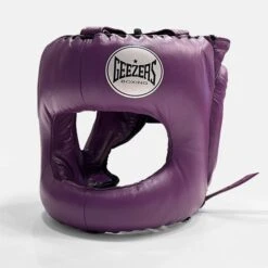 Geezers Elite Pro Bar Faced Headguard -Venu Boxing Shop geezers elite pro barfaced headguard purple