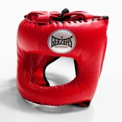 Geezers Elite Pro Bar Faced Headguard -Venu Boxing Shop geezers elite pro barfaced headguard spark red