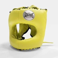 Geezers Elite Pro Bar Faced Headguard -Venu Boxing Shop geezers elite pro barfaced headguard yellow