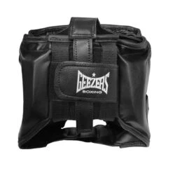Geezers TRG Junior Cheek Headguard - Black/Red -Venu Boxing Shop geezers trg junior cheek headguard back