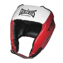Geezers TRG Junior Training Open Face PU Headguard -Venu Boxing Shop geezers trg training open face pu headguard red 7