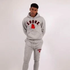 Kronk Gloves Applique Hoodie 11 Kronk Gloves Applique Hoodie -Venu Boxing Shop grey hoodie 1