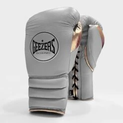 Geezers Halo Training/Sparring Boxing Gloves - Lace -Venu Boxing Shop halo live images lace grey gold