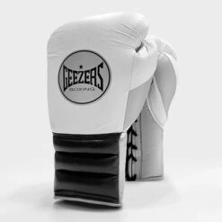Geezers Halo Training/Sparring Boxing Gloves - Lace -Venu Boxing Shop halo live images lace white black grey