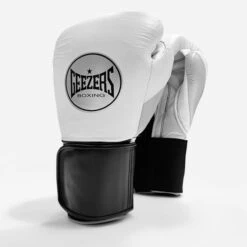Geezers Halo Training/Sparring Boxing Gloves - Velcro -Venu Boxing Shop halo live images velcro white black silver