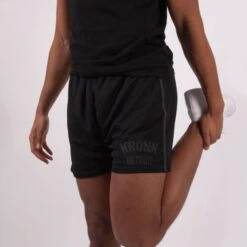 Kronk Single Stripe Detroit Applique Lined Shorts -Venu Boxing Shop k2778 black 1