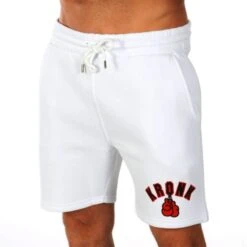 Kronk Gloves Applique Jog Shorts -Venu Boxing Shop kronk applique gloves jog shorts white 1