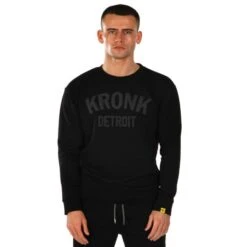 Kronk Detroit Applique Sweatshirt -Venu Boxing Shop kronk detroit applique sweatshirt black 1
