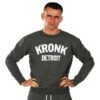 Kronk Detroit Applique Sweatshirt -Venu Boxing Shop kronk detroit applique sweatshirt charocal 1