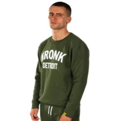 Kronk Detroit Applique Sweatshirt -Venu Boxing Shop kronk detroit applique sweatshirt khaki 1