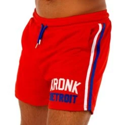 Kronk Iconic Detroit Applique Lined Shorts -Venu Boxing Shop kronk iconic detroit applique lined shorts red 1