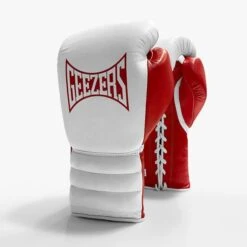Geezers Hammer Training/Spar Boxing Gloves 2.0 - Lace -Venu Boxing Shop lace white red