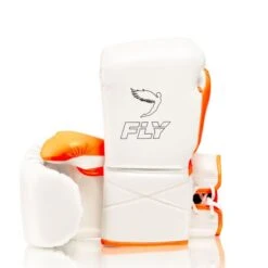 Fly Superlace X Boxing Gloves -Venu Boxing Shop lace white orange 1