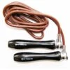 Ringside Leather Skipping Rope - Black Handle -Venu Boxing Shop leather skipping rope black