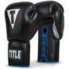 TITLE Platinum Perilous Lace Sparring Gloves -Venu Boxing Shop ppssgl bk sv 1 1