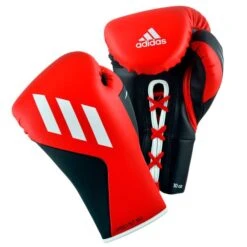 Adidas TILT 350 Pro Boxing Gloves - Lace -Venu Boxing Shop red black lace 1
