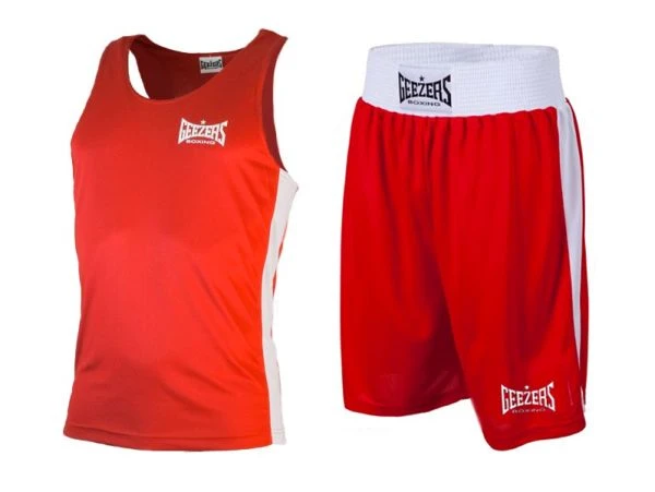 Geezers Amateur Boxing Shorts & Vest Set 3 Geezers Amateur Boxing Shorts & Vest Set