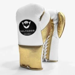 Salvador Professional Fight Gloves -Venu Boxing Shop salvador white gold
