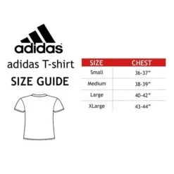Adidas Boxing "THE BRAND WITH THREE STRIPES" T-Shirt -Venu Boxing Shop sizeguide