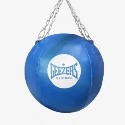 Geezers Elite Pro Leather Super Heavy Wrecking Ball -Venu Boxing Shop super heavy wrecking blue