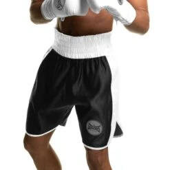 Suzi Wong X Geezers Satin 2 Colour Boxing Shorts -Venu Boxing Shop sw1700 black white 1 1 1