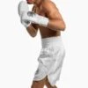 Suzi Wong X Geezers Satin/Snake Skin Boxing Shorts -Venu Boxing Shop sw1705 white 1