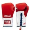 TITLE Boxing Sugar Ray Leonard Signature Leather Sparring Gloves -Venu Boxing Shop tb165