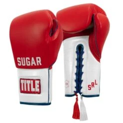 TITLE Boxing Sugar Ray Leonard Signature Leather Sparring Gloves -Venu Boxing Shop tb165 2