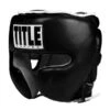 TITLE Boxing Leather Sparring Headgear -Venu Boxing Shop tb805 black 1