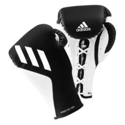 Adidas TILT 350 Pro Boxing Gloves - Lace -Venu Boxing Shop tilt black white lace