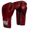 TITLE Boxing Blood Red Leather Sparring Gloves - Lace -Venu Boxing Shop title boxing blood red leather sparring gloves lace 1