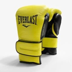 Everlast Powerlock2 Pro Training Boxing Gloves - Hook & Loop -Venu Boxing Shop velcro yellow