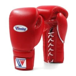 Winning MS Training Lace Boxing Gloves -Venu Boxing Shop winning boxing gloves lace red